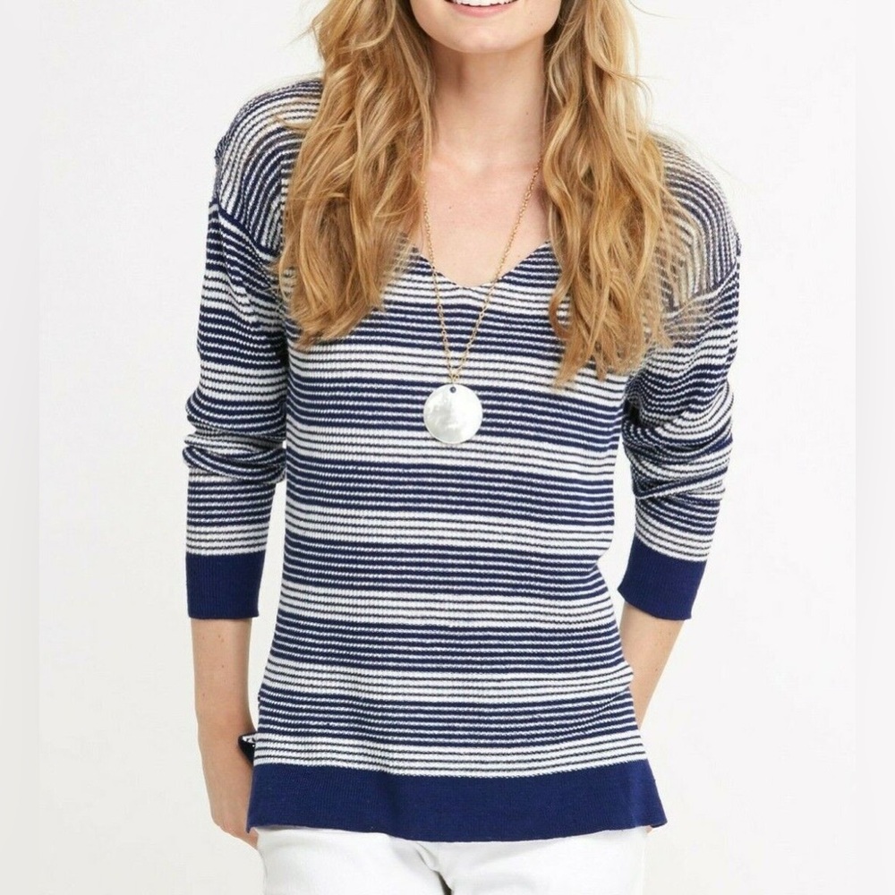 NWT Vineyard Vines Newport Striped Linen Sweater